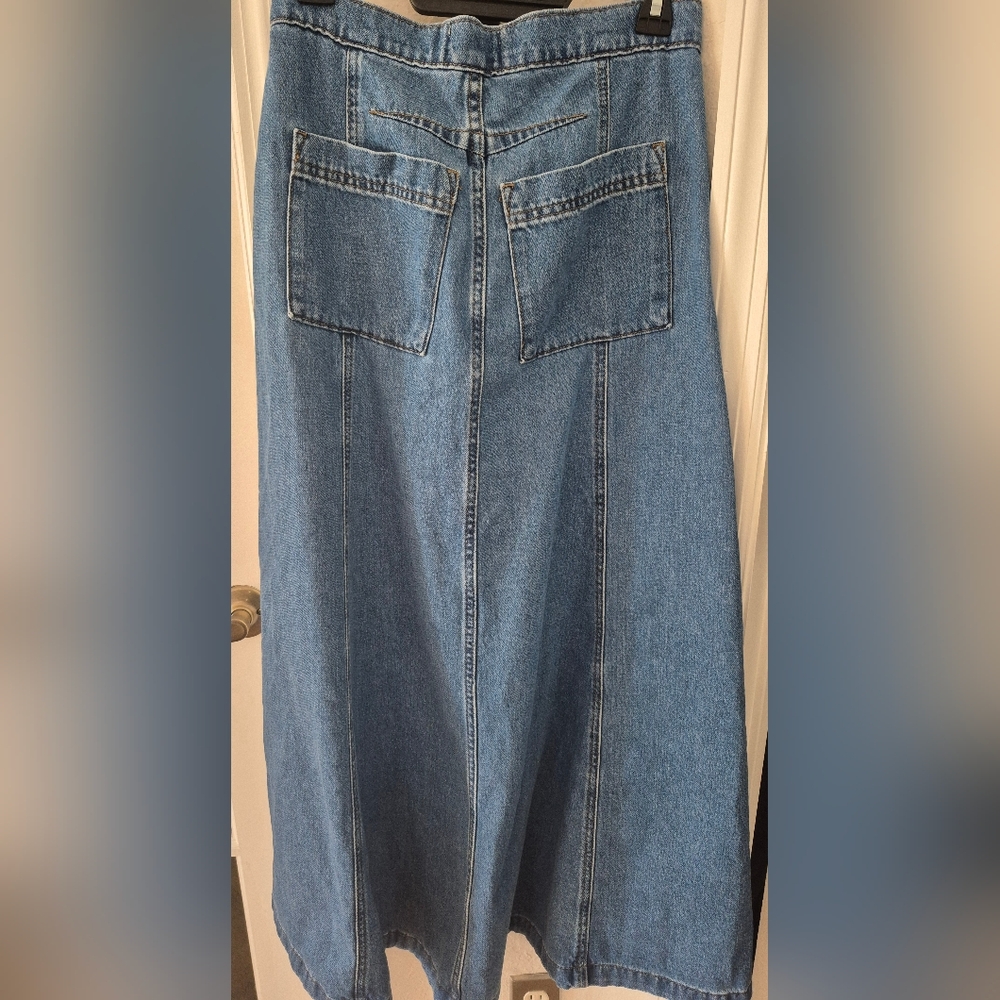 Universal Thread Blue Denim A-Line Maxi Skirt. C Discription For Measurments! Sm - Picture 9 of 9
